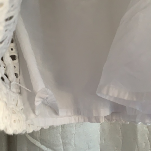 J Crew White Cotton Eyelet Sleeveless Top Size 10 - Picture 4 of 7